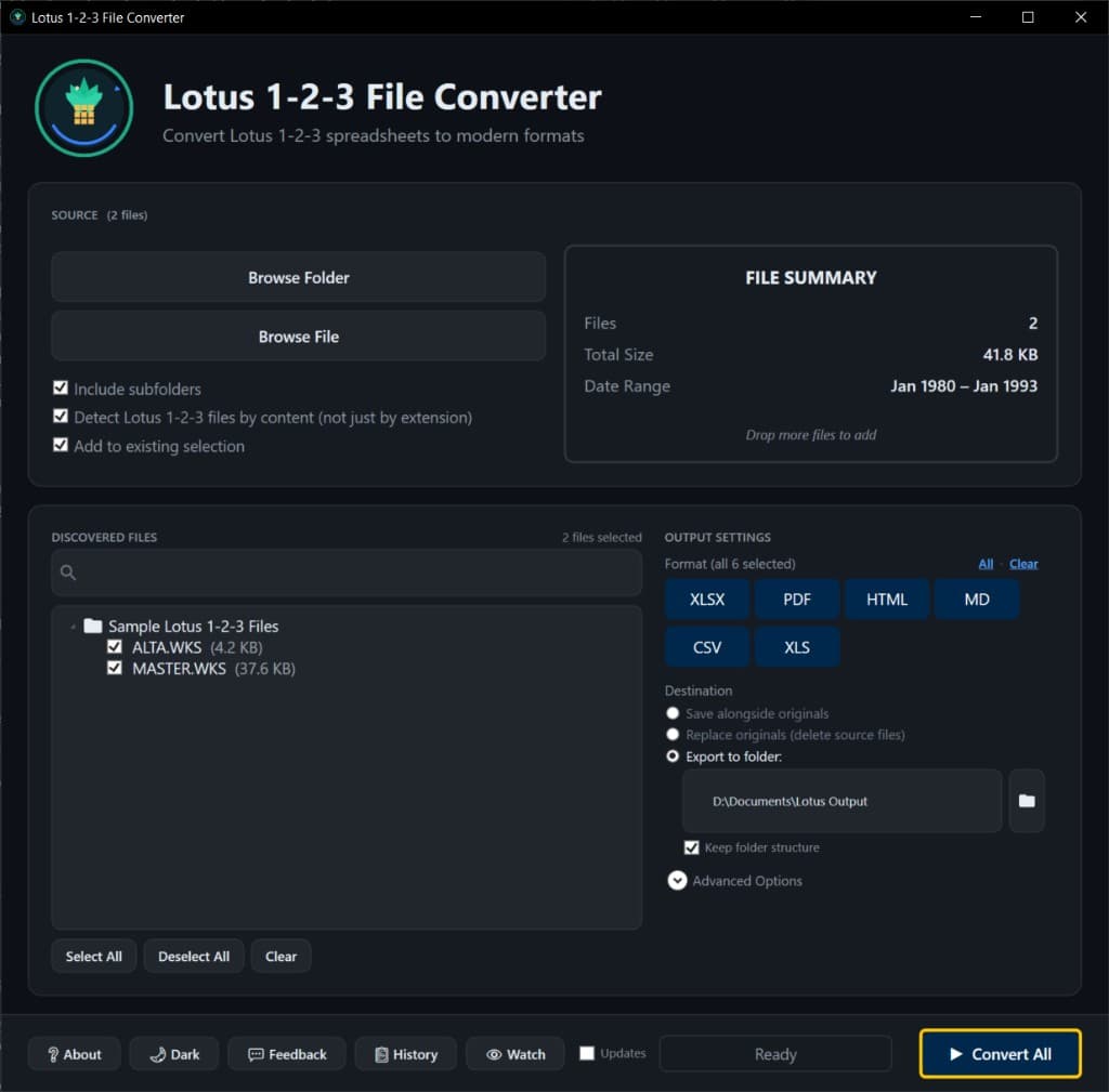 Lotus 1-2-3 Converter demo video placeholder